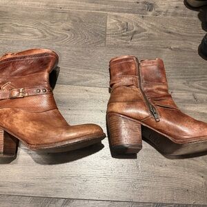 Brown Leather Ankle Boots